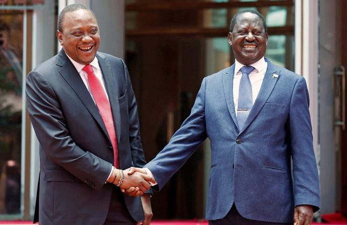 Raila Odinga and Kenyatta