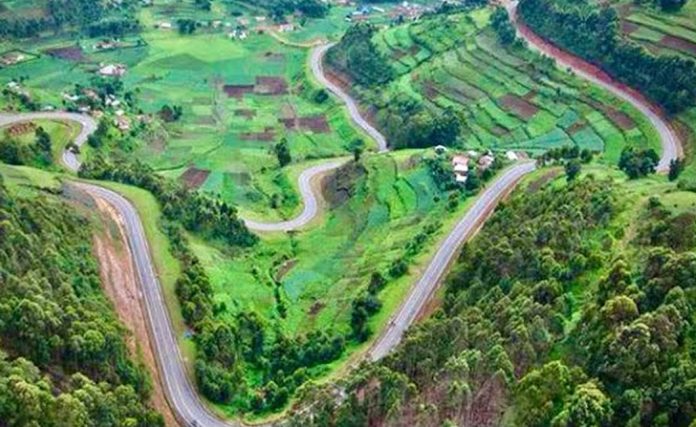 Driving in Western Uganda